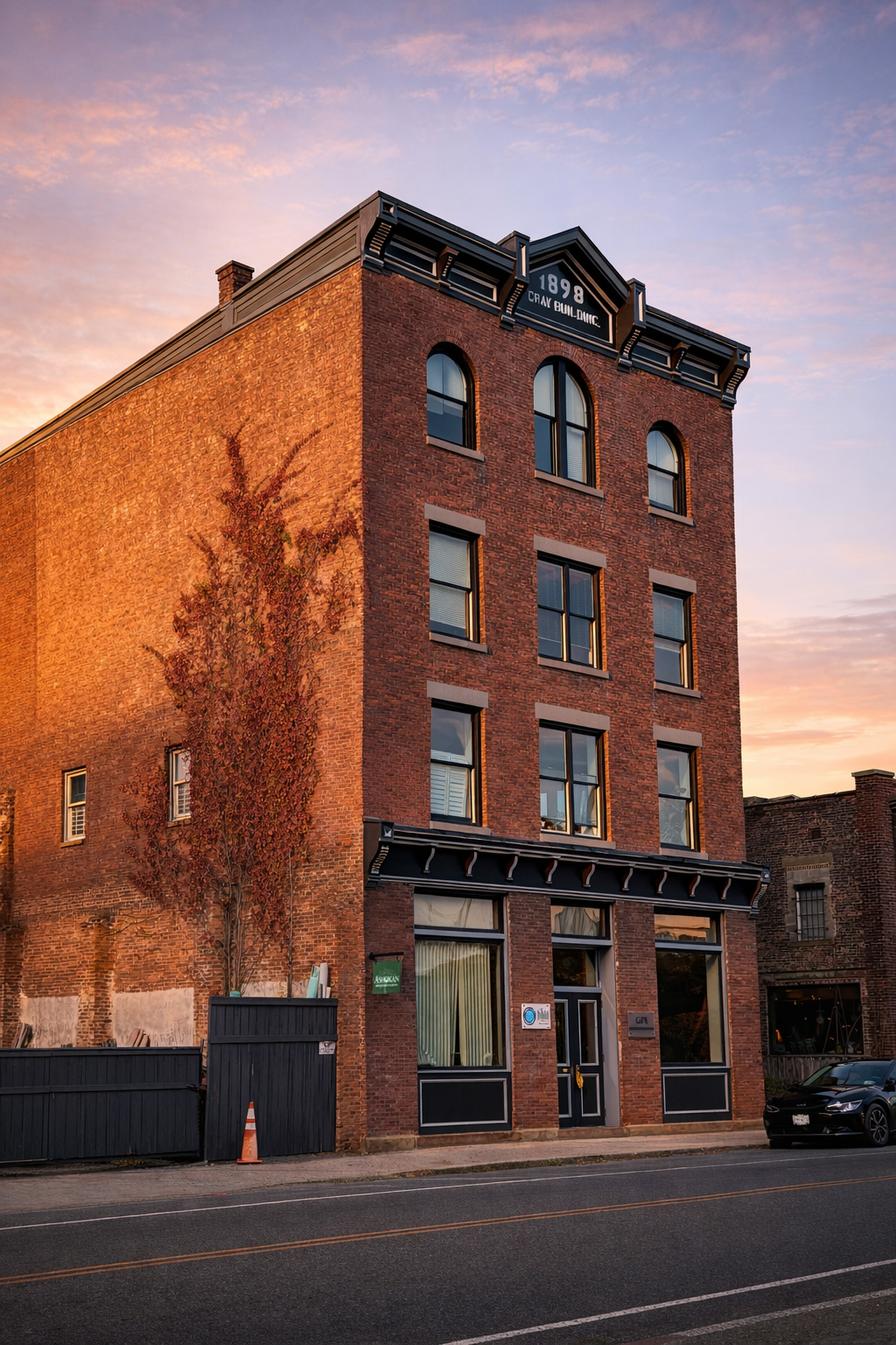 15 Railroad Avenue, Kingston NY at dusk